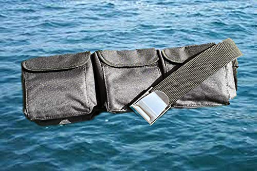 AKM-Scuba Diving Pocket weight Belt Black (4 pocket small)