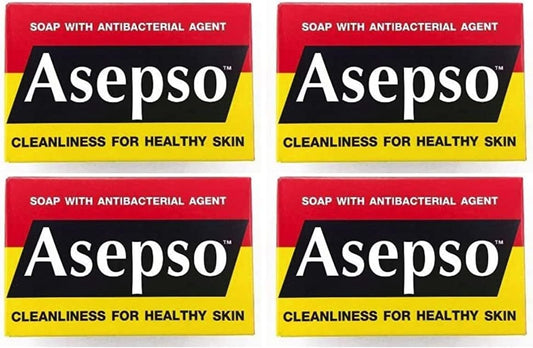 4x Asepso Soap with Antibacterial Agent Cleanliness for Healthy Skin Original Made in Thailand