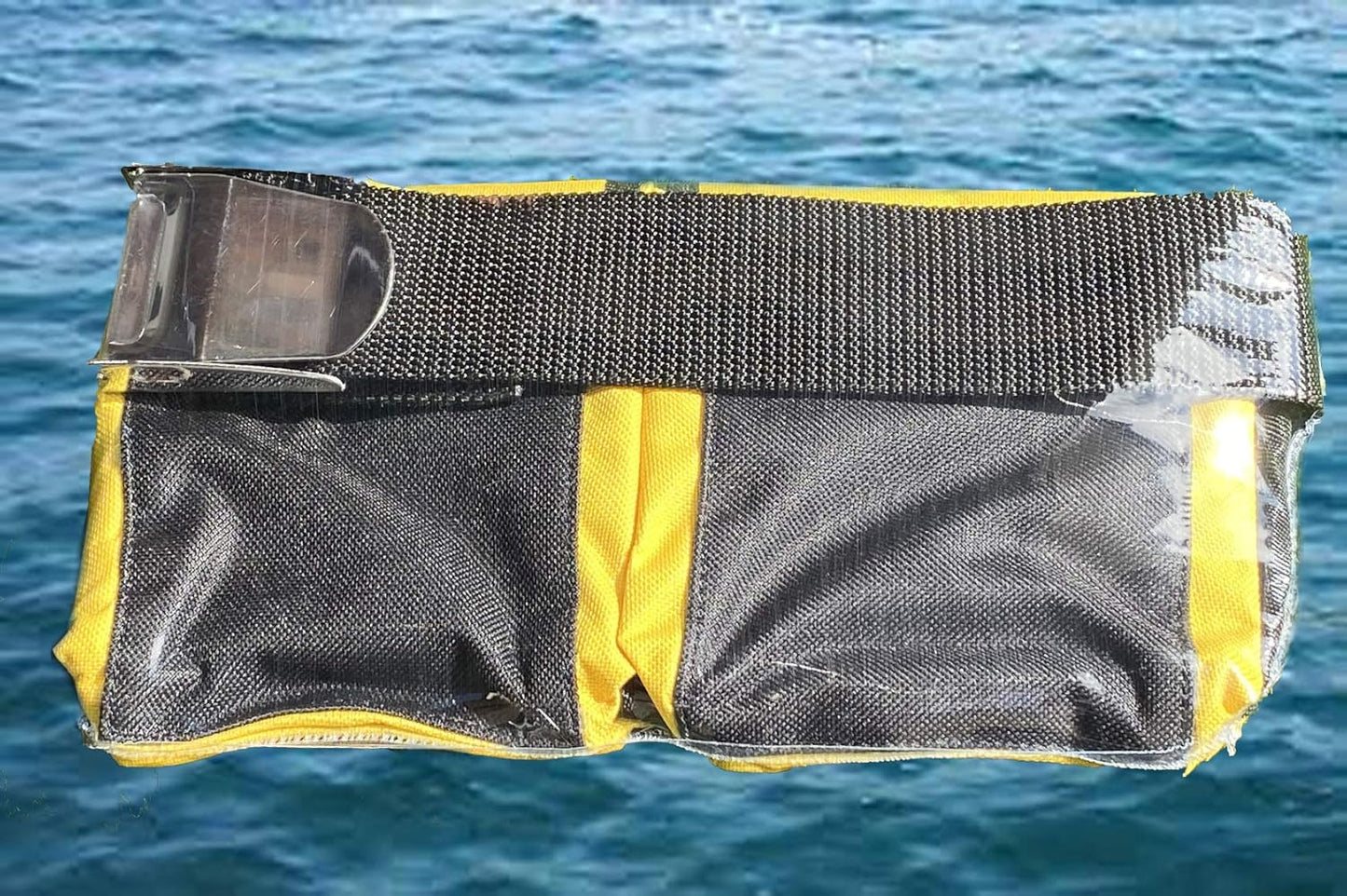 AKM-Scuba Diving Pocket Weight Belt Yellow (6 pocket Large)