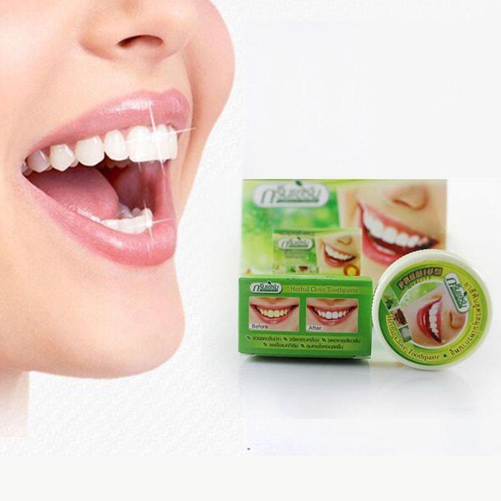 3 X Green HERB Natural Herbal Toothpaste Clove Whitening Teeth Antibacterial